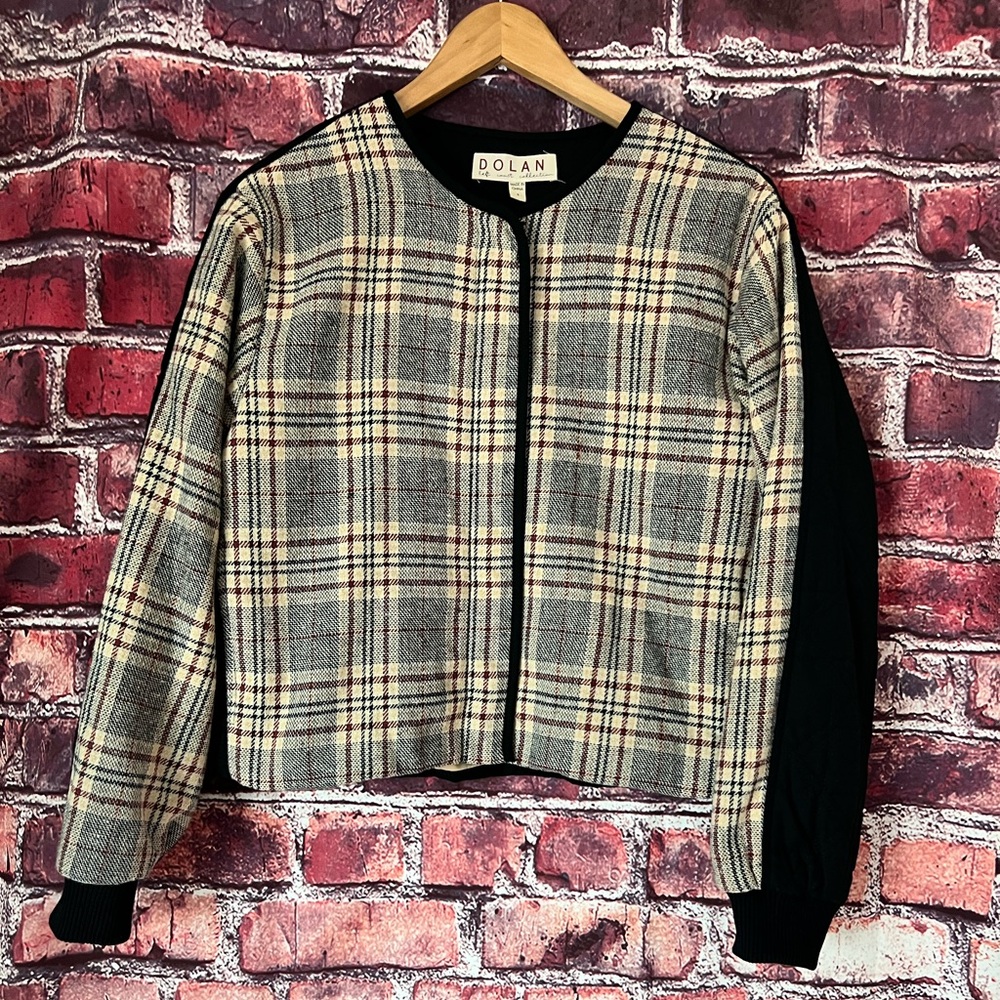 Anthropologie Dolan Left Coast Quilted Plaid Mix Jacket